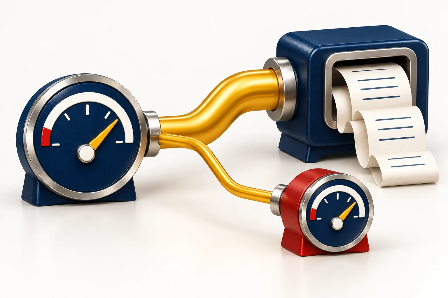 Fees flowing from a gauge into a vault and a burn